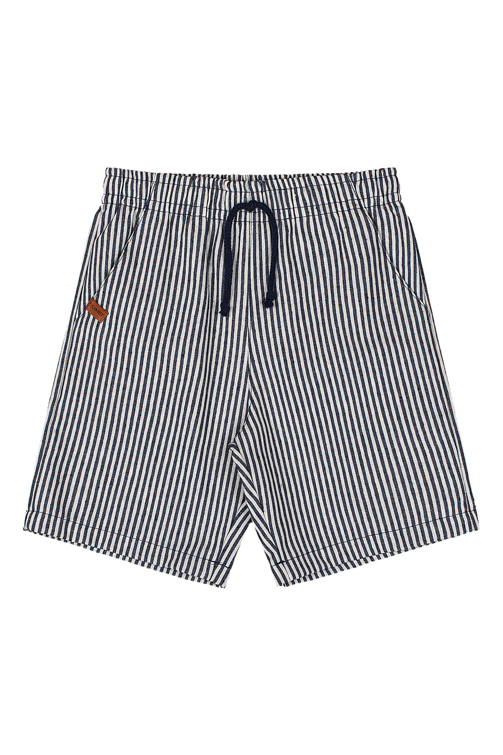 Conjunto Infantil Camisa Social em Tricoline e Bermuda (Azul Marinho) Quimby - Imagem 11